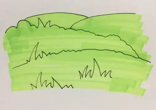 美丽的大草原简笔画怎么画 春天彩色大草原简笔画步骤教学-素描自学网