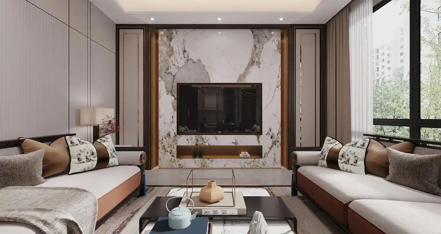 新中式风格将中式元素和现代设计两者的长处相 - 抖音