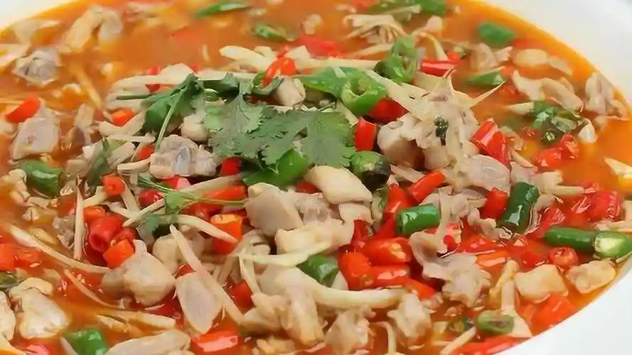 鲜辣自贡盐帮菜鲜锅兔盐邦食府大厨现场教学