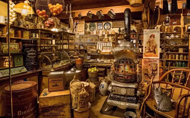 【复古乡村杂货店】多层次氛围白噪音|篝火声|人们交谈声|整理橱柜声