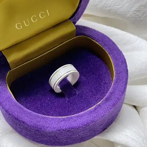 宝藏6976饰品gucci白陶瓷戒指