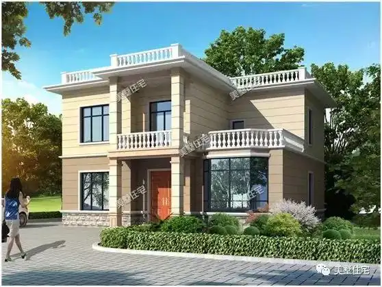 6套平顶风农村小别墅省钱又洋气第2套主体23万搞定