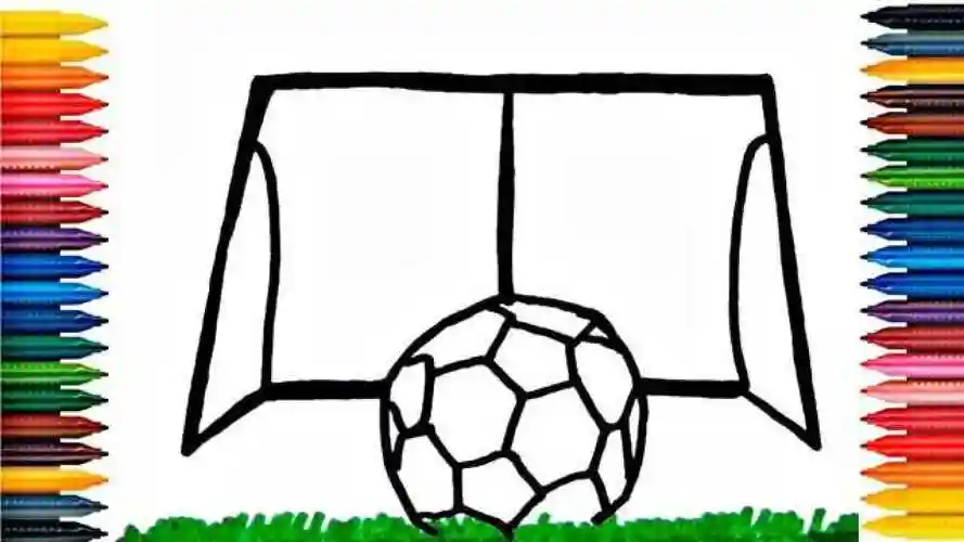 儿童简笔画足球球门