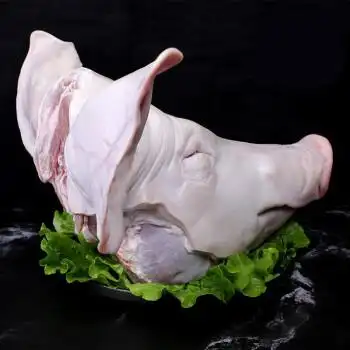 猪头生鲜带耳朵整只大个生猪头肉猪半只猪脸劈半批发冷冻半只猪头带耳