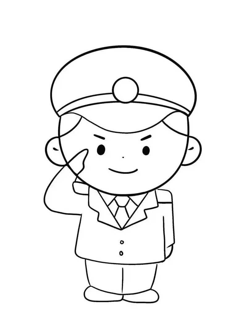 简笔画教程分享 警察叔叔