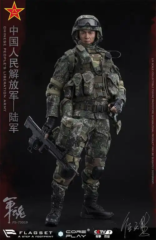 1/6兵人模型 flagset fs 73019 军魂系列 中国陆军机枪手 任天野