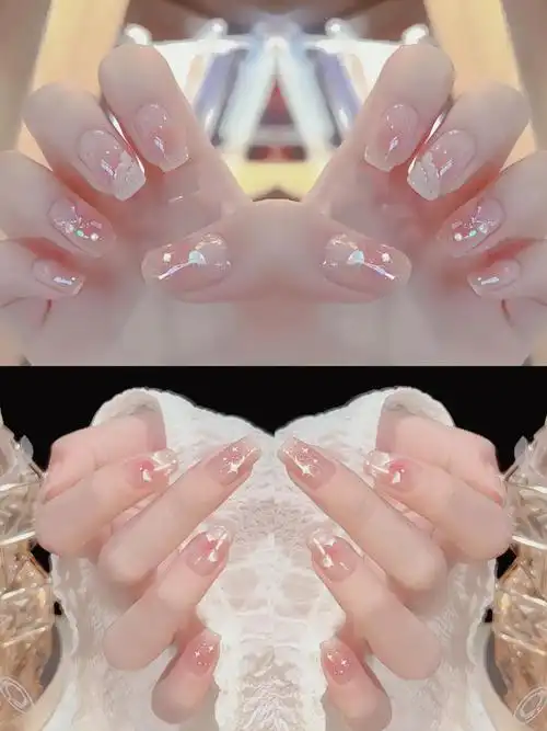 男朋友给选的美甲|||纯色系