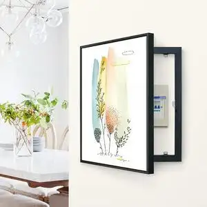 配电箱装饰画水彩田园卡通抽拉电闸电表箱装饰画简约开关遮挡挂画