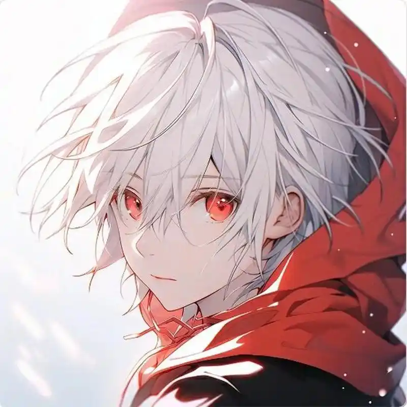 白发红瞳动漫头像男 浅浅的把相册里所有的白发红瞳都发了出来