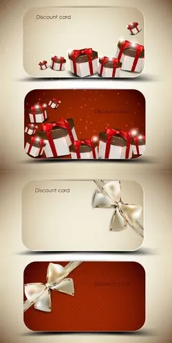 礼品卡片矢量