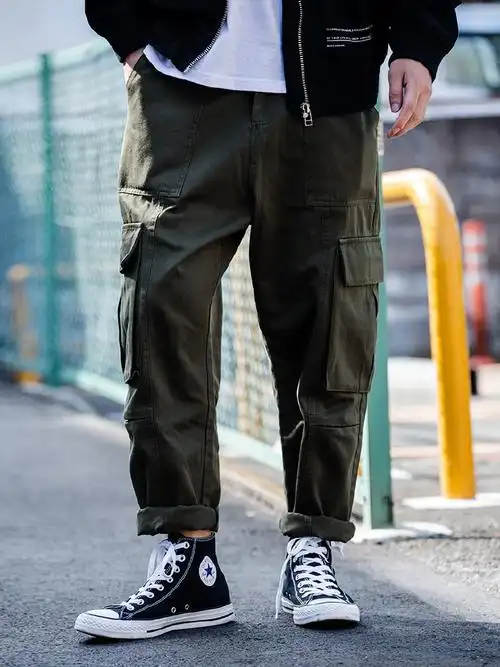 日系直筒工装长裤