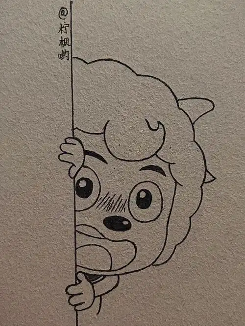 绘画过程  #简笔画  #喜羊羊与灰太狼 #喜羊羊名场面  979697