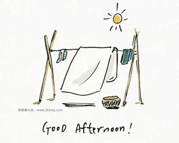 韩国小清新晒衣服手帐素材手帐素材-简笔画大全晾衣服简笔画晾衣服的
