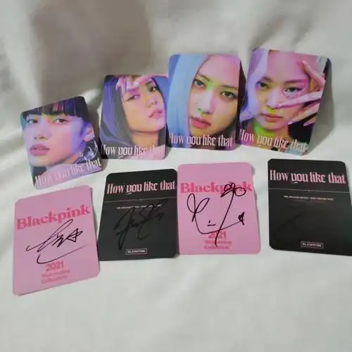 blackpink签名专辑小卡仅2套一套4张