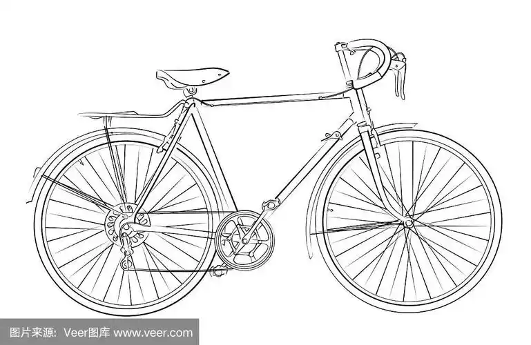 运动自行车素描.