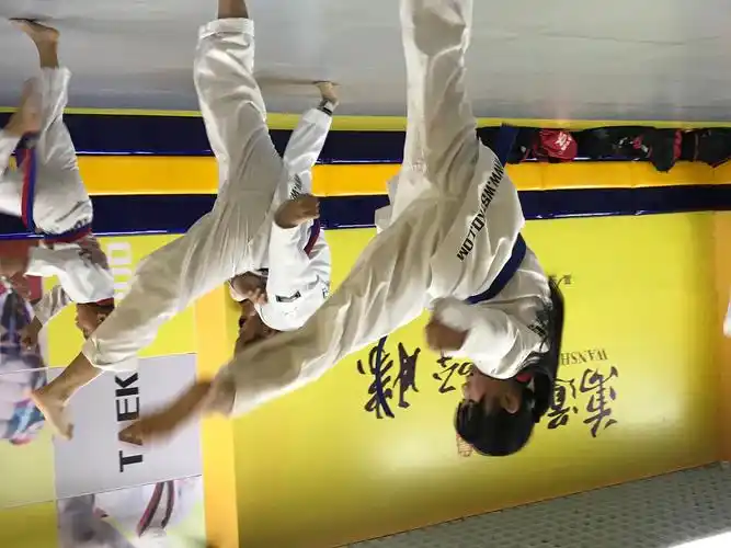 朵朵跆拳道蓝红带考级 2020年8月29日,星期六.