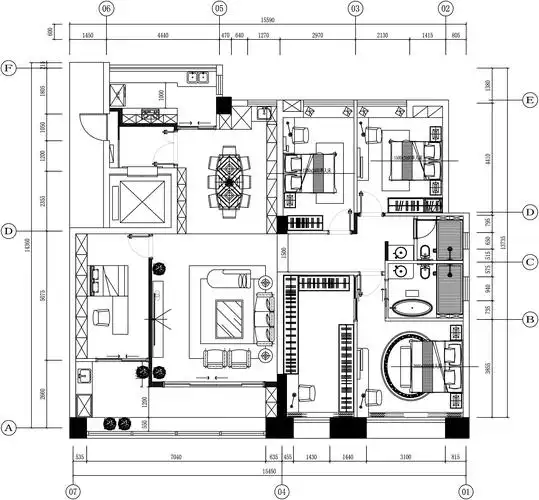 松山湖虹溪诺雅200平方现代风格4室2厅装修效果图装修设计理念