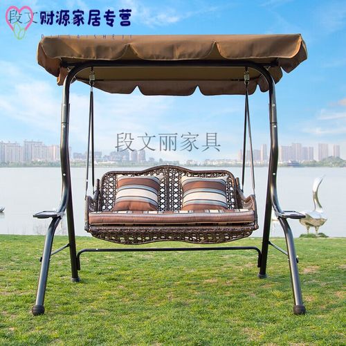 室外院子摇椅家用阳台吊床室内卧室网红懒人休闲 冰咖啡编藤双人秋千