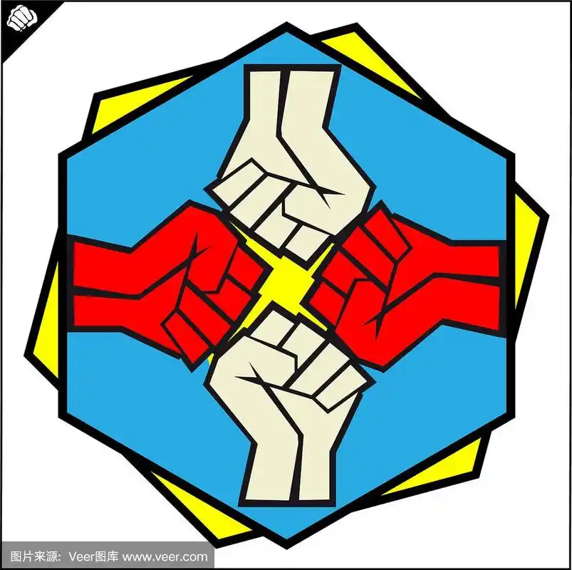 空手道力量拳头象征武术色彩