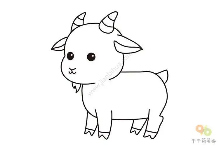 小山羊怎么画羊简笔画儿童画可爱绵羊简笔画超可爱小山羊简笔画