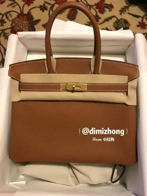 爱马仕birkin30金棕金