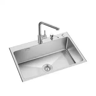 欧琳水槽单槽加厚304不锈钢水池洗菜盆仿手工单盆olwg68458正品