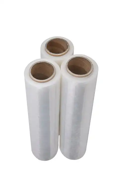 厂家直销pe拉伸缠绕膜50cm宽塑料包装薄膜手用拉伸膜生产