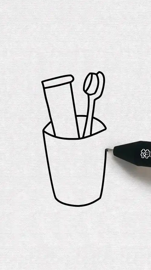 十秒画一套牙刷