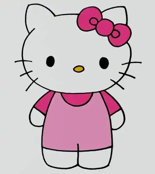 2022最新kitty猫简笔画 kitty猫简笔画图片