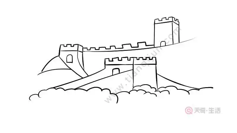 万里长城简笔画
