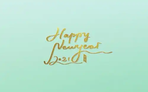 2021新年快乐英文简单背景图,艺术壁纸-回车桌面