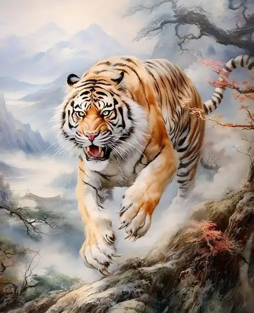 下山虎并不是那么骄傲地挺身而出,与猎人进行了惊心动魄的搏斗