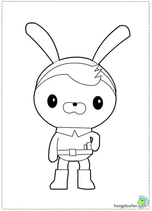 10张动画片海底小纵队卡通涂色图片免费下载