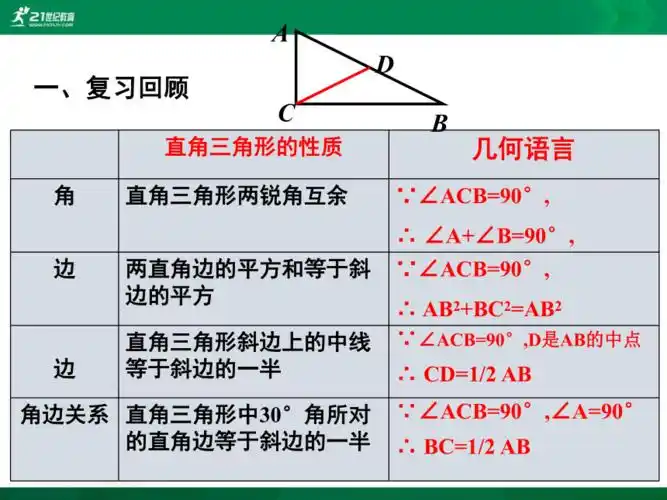 2.3 矩形的性质与判定-课件(共26张ppt)-21世纪教育网