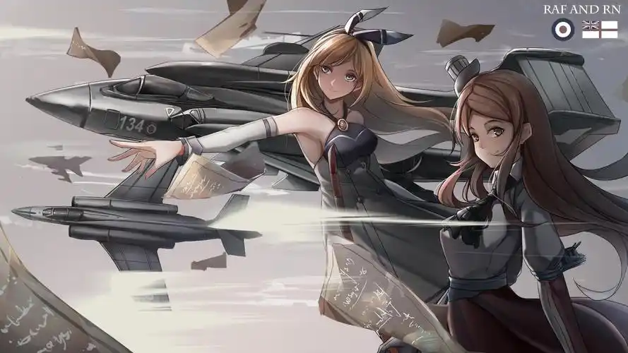 舰r四周年贺图,战舰少女