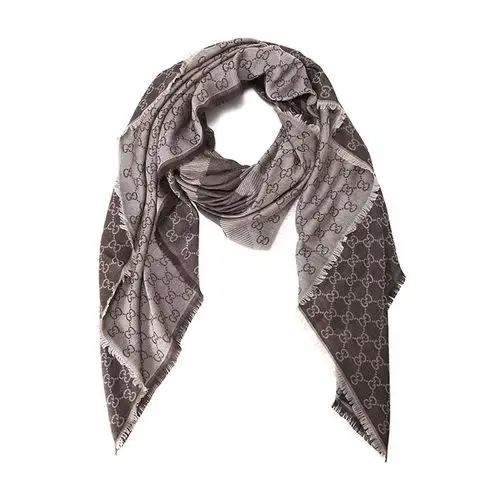 chanel(香奈儿)驼粉色花朵图案围巾