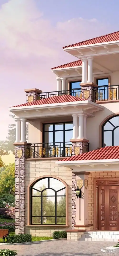 别墅细节图别墅镜像图6,框架结构,建筑高度12.