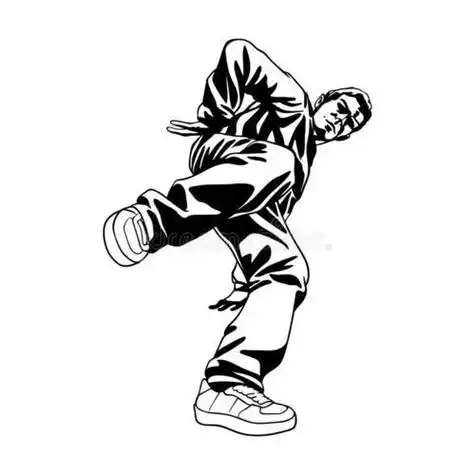 街舞嘻哈少年热血活力手绘简笔画漫画嘻哈歌手简笔画