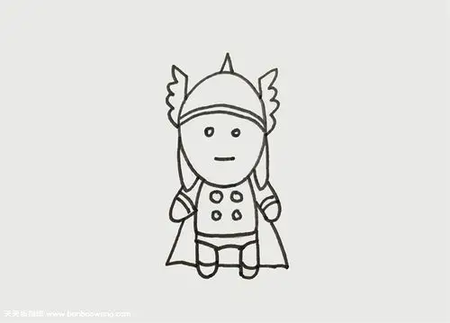 雷神简笔画教程