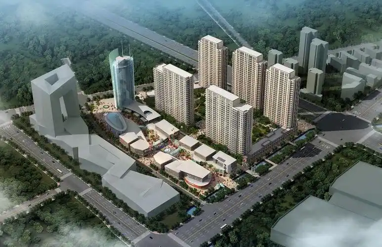 大型室外建筑鸟瞰图