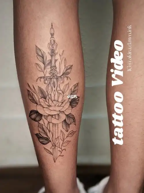 多伦多纹身匕首玫瑰