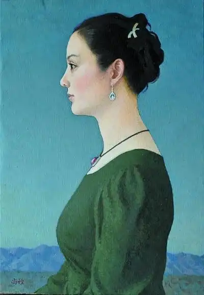 侧面人物像(油画) 靳尚谊