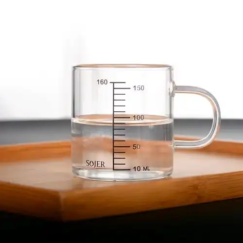 儿童小牛奶杯带刻度迷你小奶杯酸奶杯50ml100ml150毫升幼儿玻璃杯