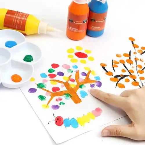 100ml彩色丙烯颜料儿童手工diy绘画手指画涂鸦颜料
