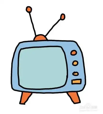 卡通电视机的简笔画