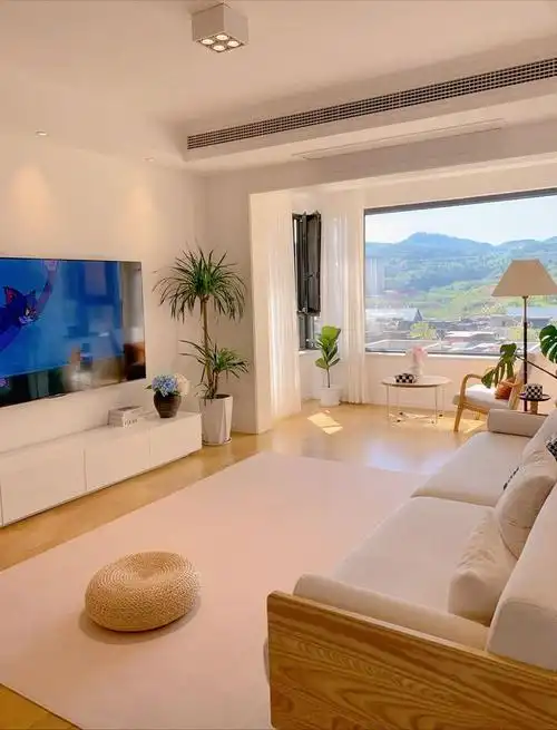 不豪华,却干净又治愈,那叫一个好看|阳台|客厅|吊顶|衣柜|窗帘|橱柜