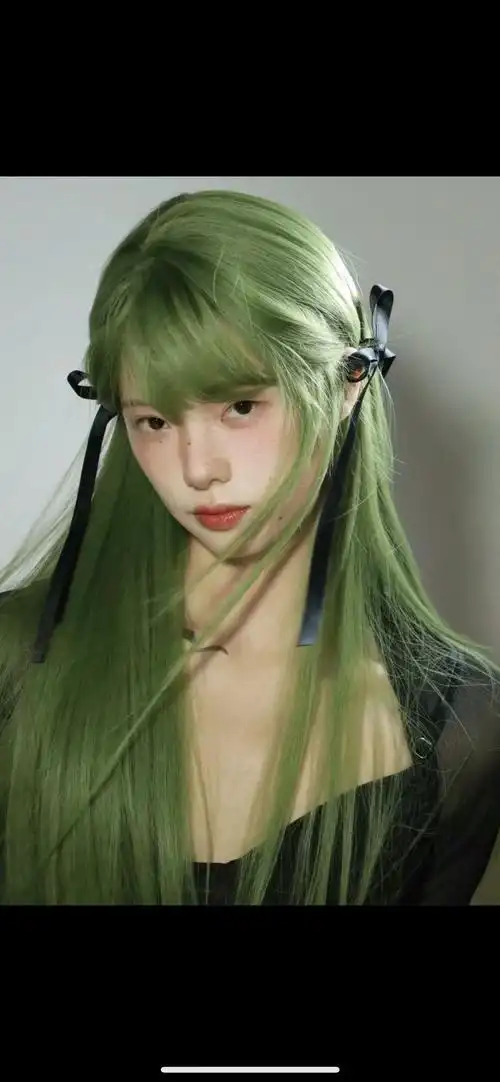 抹茶绿发色