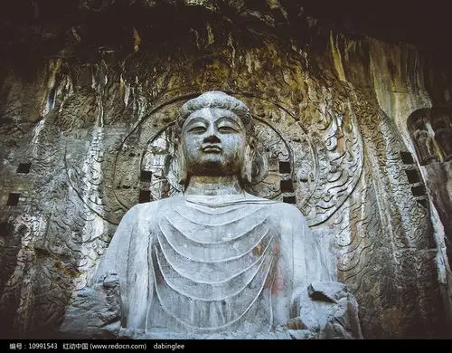 河南龙门石窟佛像石雕