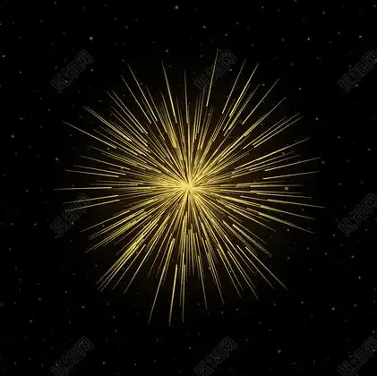 金色发散光线光效矢量素材