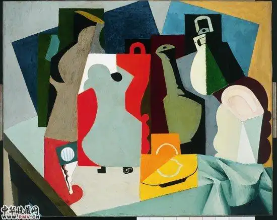 立体主义静物 玛丽亚.布兰查德 1919年 木板油画.